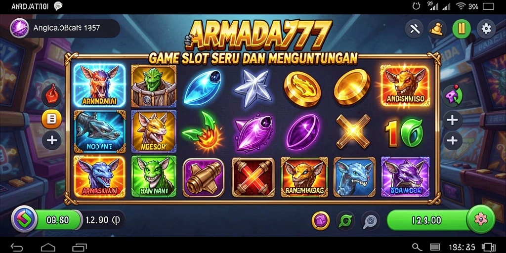 Tampilan menarik gameplay Slot di ARMADA777.