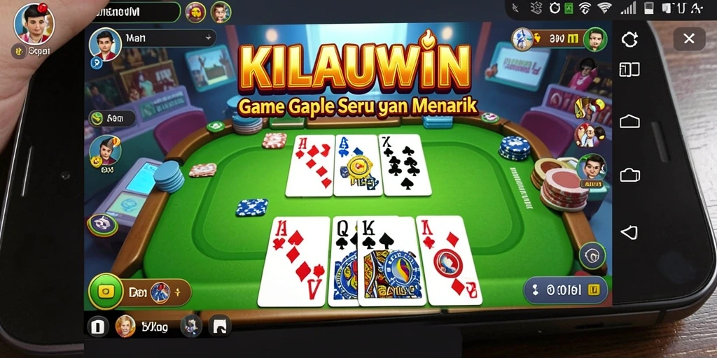 Tampilan gameplay Gaple yang seru dan interaktif di KILAUWIN.