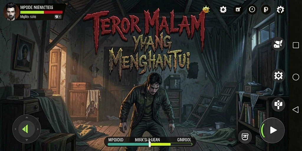 Screenshot MPOID menampilkan suasana mencekam gameplay Horror yang mendebarkan.