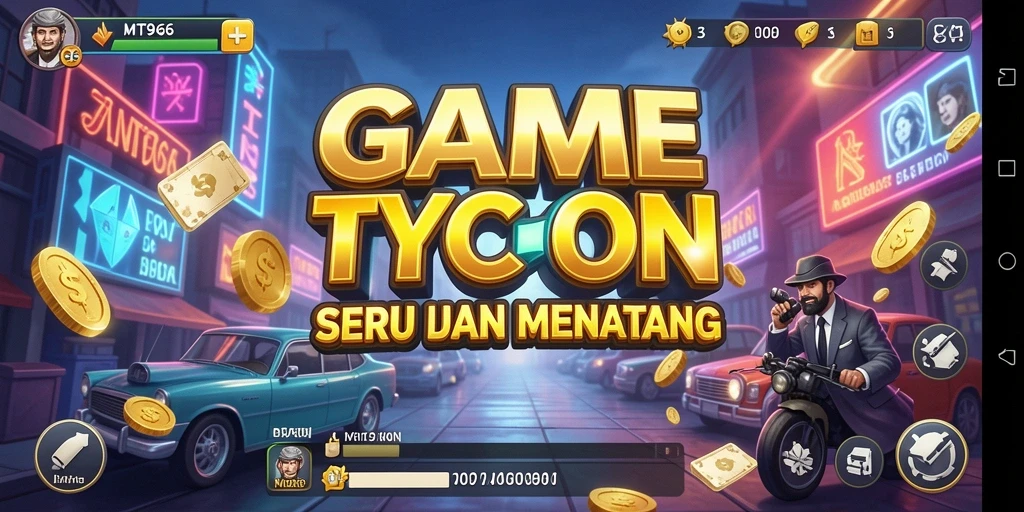 Screenshot utama MT966 menampilkan gameplay Tycoon yang mendebarkan dan penuh strategi.