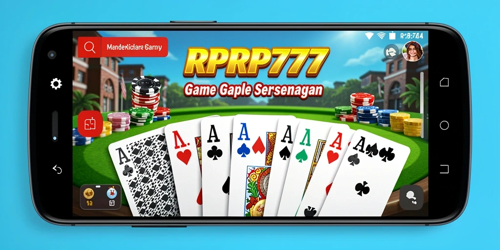 Gameplay seru RPRP777 dengan pemain Gaple lainnya.