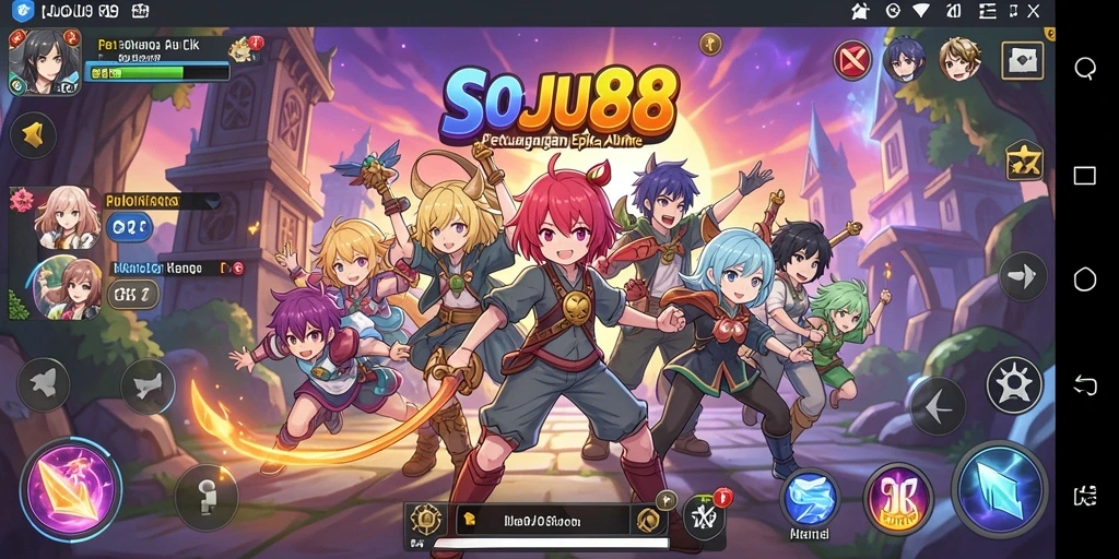 Gameplay SOJU88 dengan karakter anime yang menarik.